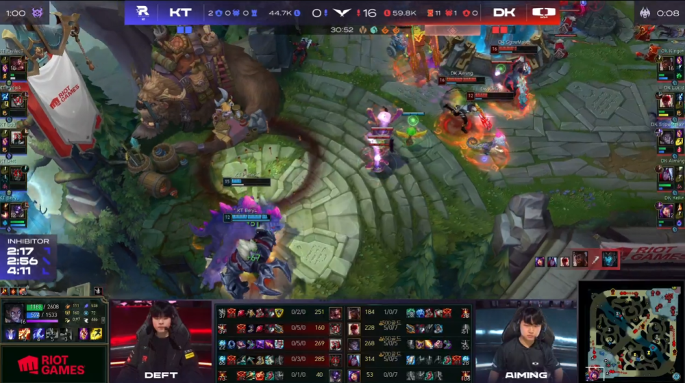 包含T1鏖战WBG，ShowMaker关键团战开团秒人宿敌对决小组赛，技惊四座的词条